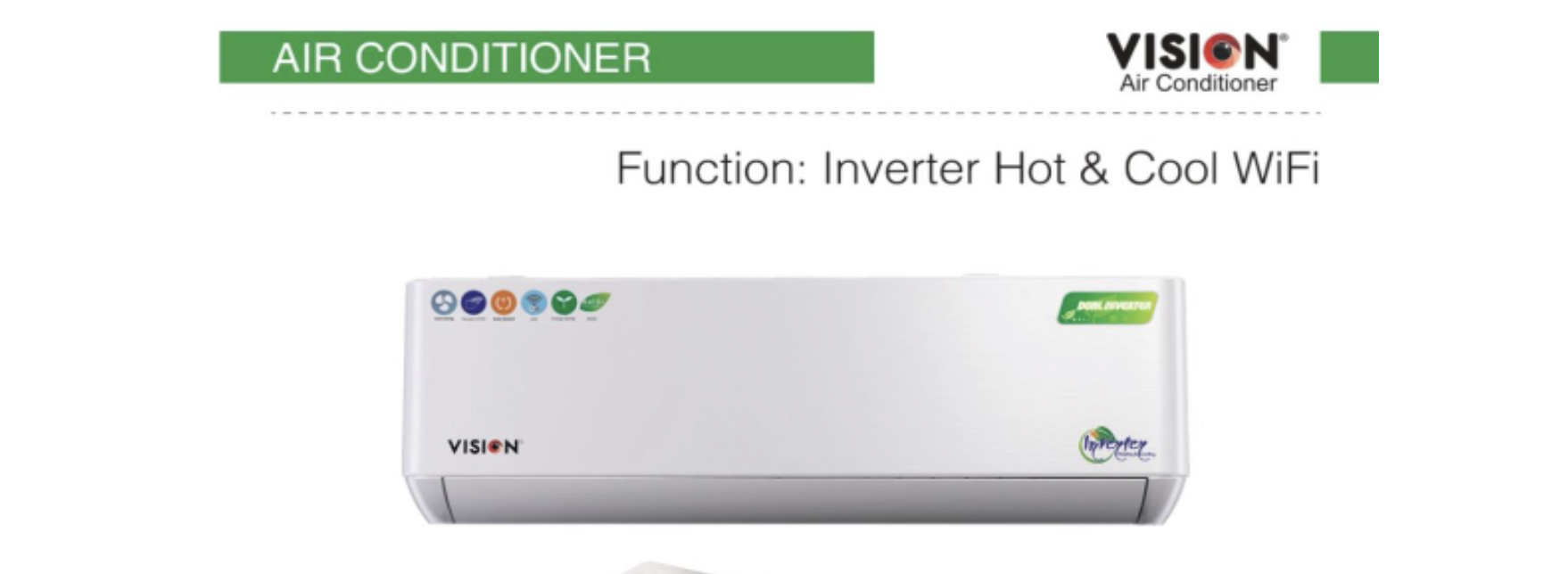 SMART Vision AC 1.5 Ton- BPHCI DUAL INVERTER-(CFC FREE)-WIFI-3D PRO-18000 Btu/H - Image 2