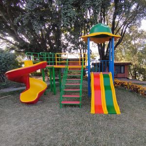 Top Demand Kids Outdoor Play Station Double Slide Dome Spiral Set - 12 Ft