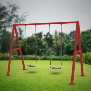 Kids Double Seats Swing Sets Metal and Fiber
