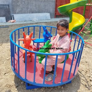 Merry Go Round Spinning Multi Color Animal Shape Chair